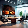 Quadro Decorativo Tranquilidade ao Anoitecer: Refúgio Sereno - quadros decorativos 1 Tela, 1 Tela Horizontal - em escritorio elegante