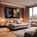 Quadro Decorativo Inspire Riqueza e Poder - quadros decorativos para sala 1 Tela, 1 Tela Horizontal - em living room premium