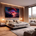 Quadro Decorativo Árvore da Vida em Planeta Vermelho - Único - quadros decorativos para sala 1 Tela, 1 Tela Horizontal - em living room premium