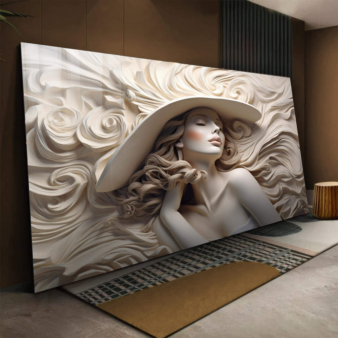 Quadro Decorativo Reflexo da Elegância: Transforme Seu Espaço - quadros decorativos para sala 1 Tela, 1 Tela Horizontal - em ambiente decorado