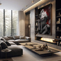 Quadro Decorativo Marilyn Monroe: Elegância Única - quadros decorativos para sala 1 Tela Vertical, 3 Telas - em living room premium