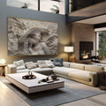 Quadro Decorativo Reflexo da Elegância: Transforme Seu Espaço - quadros decorativos 1 Tela, 1 Tela Horizontal - em sala moderna