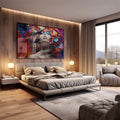 Quadro Decorativo: Renascer em Cores Deslumbrantes - quadros decorativos 1 Tela, 1 Tela Horizontal - em escritorio elegante
