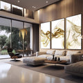 Quadro Decorativo Fascínio: Pureza Abstrata Mágica - quadros decorativos para sala 1 Tela Vertical, 3 Telas - em quarto contemporaneo