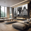 Quadro Decorativo Paris Encantador: Beleza Atemporal - quadros decorativos para sala 1 Tela Vertical, 3 Telas - em quarto contemporaneo