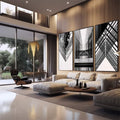 Quadro Decorativo: A Vibrante Alma Urbana em Cores - quadros decorativos para sala 1 Tela Vertical, 3 Telas - em quarto contemporaneo