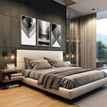 Quadro Decorativo: A Vibrante Alma Urbana em Cores - quadros decorativos para sala 1 Tela Vertical, 3 Telas - em living room premium