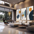 Quadro Decorativo: Paisagem Encantadora em Cores Vibrantes - quadros decorativos para sala 1 Tela Vertical, 3 Telas - em quarto contemporaneo