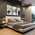 Quadro Decorativo: Paisagem Encantadora em Cores Vibrantes - quadros decorativos para sala 1 Tela Vertical, 3 Telas - em living room premium