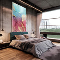 Quadro Decorativo Abstrato Colors: Toque de Magia - quadros decorativos para sala 1 Tela Vertical, 3 Telas - em quarto contemporaneo
