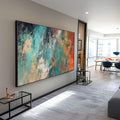 Quadro Decorativo Harmonia das Cores: Inspire-se! - quadros decorativos para sala 1 Tela, 1 Tela Horizontal - em ambiente decorado