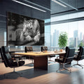 Quadro Decorativo Olhar Selvagem: Essência de Força e Nobreza - quadros decorativos para sala 1 Tela, 1 Tela Horizontal - em quarto contemporaneo