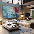 Quadro Decorativo: Explosão Geométrica - Transforme Seu Espaço - quadros decorativos 1 Tela, 1 Tela Horizontal - em sala moderna