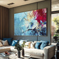 Quadro Decorativo: Explosão Geométrica - Transforme Seu Espaço - quadros decorativos para sala 1 Tela, 1 Tela Horizontal - em ambiente decorado