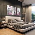 Quadro Decorativo Primavera em Paris: Encante-se! - quadros decorativos para sala 1 Tela Vertical, 3 Telas - em living room premium