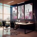 Quadro Decorativo Primavera em Paris: Encante-se! - quadros decorativos 1 Tela Vertical, 3 Telas - em sala moderna