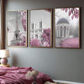 Quadro Decorativo Primavera em Paris: Encante-se! - quadros decorativos para sala 1 Tela Vertical, 3 Telas - em ambiente decorado