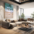 Quadro Decorativo Majestade do Oceano - Exclusivo - quadros decorativos para sala 1 Tela Vertical, 3 Telas - em quarto contemporaneo