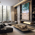 Quadro Decorativo Majestade do Oceano - Exclusivo - quadros decorativos 1 Tela Vertical, 3 Telas - em escritorio elegante