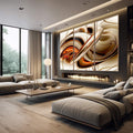 Quadro Decorativo Encanto Celestial: Estrelas que Falam - quadros decorativos 1 Tela Vertical, 3 Telas - em escritorio elegante