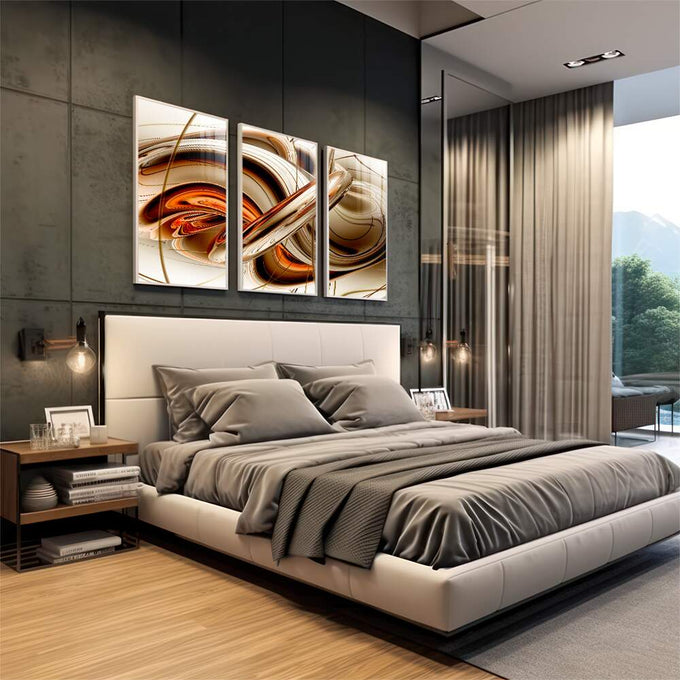 Quadro Decorativo Encanto Celestial: Estrelas que Falam - quadros decorativos para sala 1 Tela Vertical, 3 Telas - em living room premium