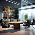 Quadro Decorativo Tigre Majestoso: Reviva a Selva em Casa - quadros decorativos para sala 1 Tela, 1 Tela Horizontal - em quarto contemporaneo