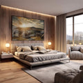 Quadro Decorativo Serenidade Pastoral - Beleza Natural Única - quadros decorativos para sala 1 Tela, 1 Tela Horizontal - em living room premium
