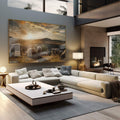 Quadro Decorativo Serenidade Pastoral - Beleza Natural Única - quadros decorativos para sala 1 Tela, 1 Tela Horizontal - em quarto contemporaneo
