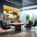 Quadro Decorativo Crepúsculo Inspirador no Rio de Janeiro - quadros decorativos para sala 1 Tela, 1 Tela Horizontal - em quarto contemporaneo