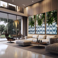 Quadro Decorativo: Exuberância Tropical Inigualável - quadros decorativos para sala 1 Tela Vertical, 3 Telas - em quarto contemporaneo