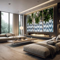 Quadro Decorativo: Exuberância Tropical Inigualável - quadros decorativos 1 Tela Vertical, 3 Telas - em escritorio elegante