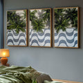 Quadro Decorativo: Exuberância Tropical Inigualável - quadros decorativos para sala 1 Tela Vertical, 3 Telas - em ambiente decorado