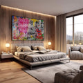 Quadro Decorativo: Cena Urbana de Esperança na Chuva - quadros decorativos 1 Tela, 1 Tela Horizontal - em escritorio elegante