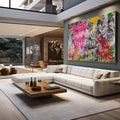 Quadro Decorativo: Cena Urbana de Esperança na Chuva - quadros decorativos para sala 1 Tela, 1 Tela Horizontal - em living room premium