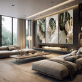 Quadro Decorativo Serenidade Tropical: Transforme Seu Espaço - quadros decorativos 1 Tela Vertical, 3 Telas - em escritorio elegante