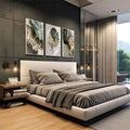 Quadro Decorativo Serenidade Tropical: Transforme Seu Espaço - quadros decorativos para sala 1 Tela Vertical, 3 Telas - em living room premium