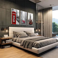 Quadro Decorativo: Magia de Londres em Cores Vibrantes - quadros decorativos para sala 1 Tela Vertical, 3 Telas - em living room premium