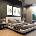 Quadro Decorativo Folhas de Eucalipto: Inspire-se na Natureza - quadros decorativos para sala 1 Tela Vertical, 3 Telas - em living room premium