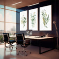 Quadro Decorativo Folhas de Eucalipto: Inspire-se na Natureza - quadros decorativos 1 Tela Vertical, 3 Telas - em sala moderna
