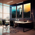 Quadro Decorativo: Vista Inspiradora do Rio de Janeiro - quadros decorativos 1 Tela Vertical, 3 Telas - em sala moderna