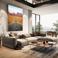 Quadro Decorativo Estrada para o Infinito: Revele Seu Caminho - quadros decorativos para sala 1 Tela Vertical, 3 Telas - em quarto contemporaneo