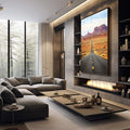 Quadro Decorativo Estrada para o Infinito: Revele Seu Caminho - quadros decorativos 1 Tela Vertical, 3 Telas - em escritorio elegante