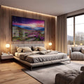 Quadro Decorativo - Refúgio Tranquilo em Cores Suaves - quadros decorativos 1 Tela, 1 Tela Horizontal - em escritorio elegante