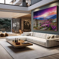 Quadro Decorativo - Refúgio Tranquilo em Cores Suaves - quadros decorativos para sala 1 Tela, 1 Tela Horizontal - em living room premium