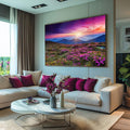 Quadro Decorativo - Refúgio Tranquilo em Cores Suaves - quadros decorativos para sala 1 Tela, 1 Tela Horizontal - em ambiente decorado