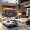 Quadro Decorativo Cânion ao Amanhecer: Inspiração Pura - quadros decorativos 1 Tela, 1 Tela Horizontal - em sala moderna