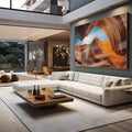 Quadro Decorativo Impactante - Dunas ao Entardecer - quadros decorativos para sala 1 Tela, 1 Tela Horizontal - em living room premium