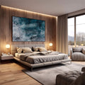 Quadro Decorativo Oceano Poderoso: Harmonia do Mar - quadros decorativos 1 Tela, 1 Tela Horizontal - em escritorio elegante