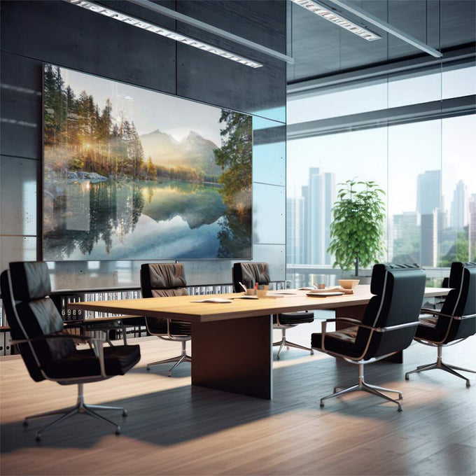 Quadro Decorativo Beleza Matinal: Amanhecer Majestoso - quadros decorativos para sala 1 Tela, 1 Tela Horizontal - em quarto contemporaneo