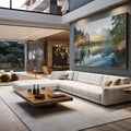 Quadro Decorativo Beleza Matinal: Amanhecer Majestoso - quadros decorativos para sala 1 Tela, 1 Tela Horizontal - em living room premium